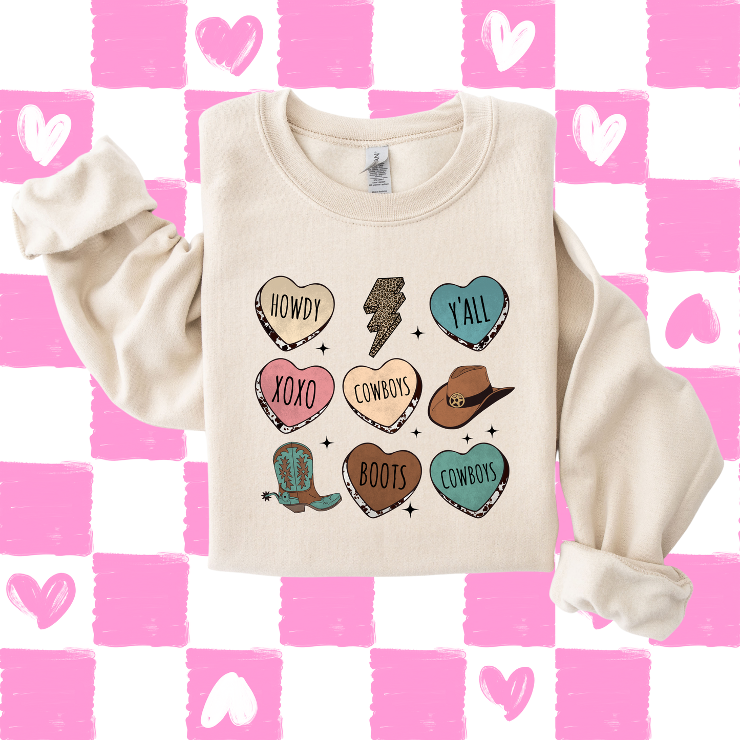 Crewneck - Cowboy Conversation Hearts