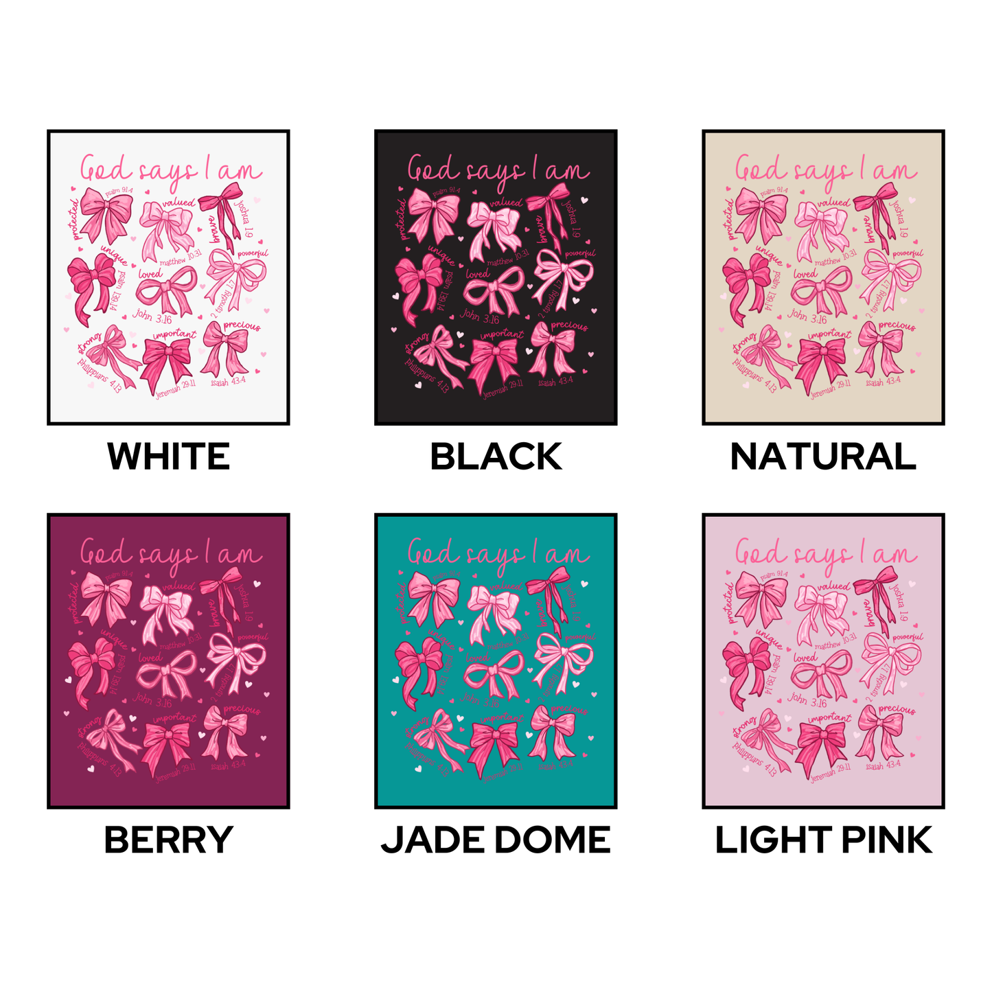 Tee - God Says Pink Bows